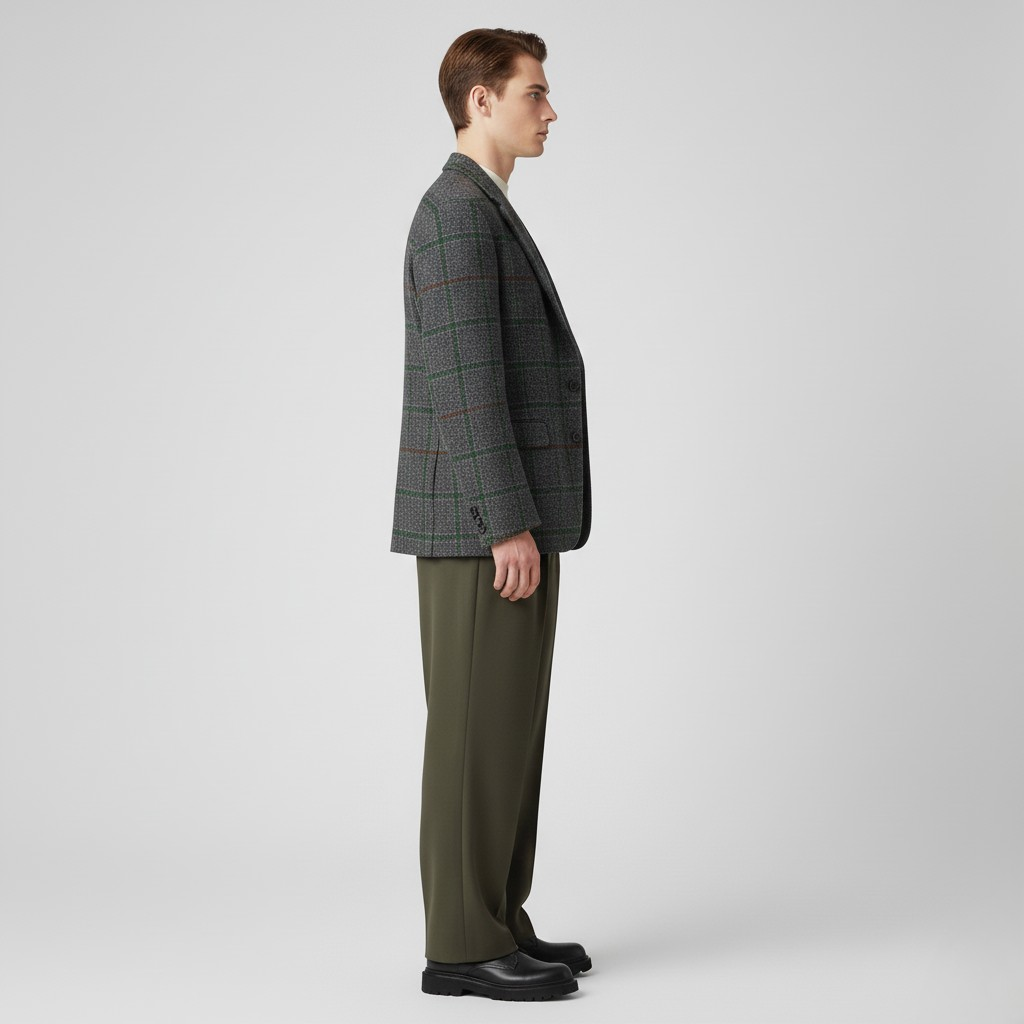 Wool-Blend Tailored Blazer