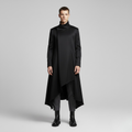 Asymmetric Longline Draped Coat