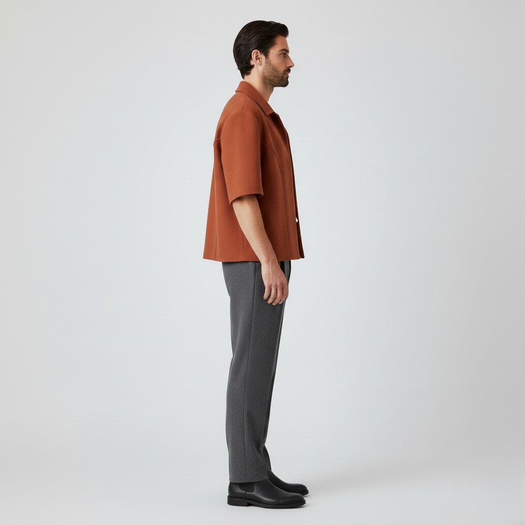 Sculpted Short-Sleeve Jacket