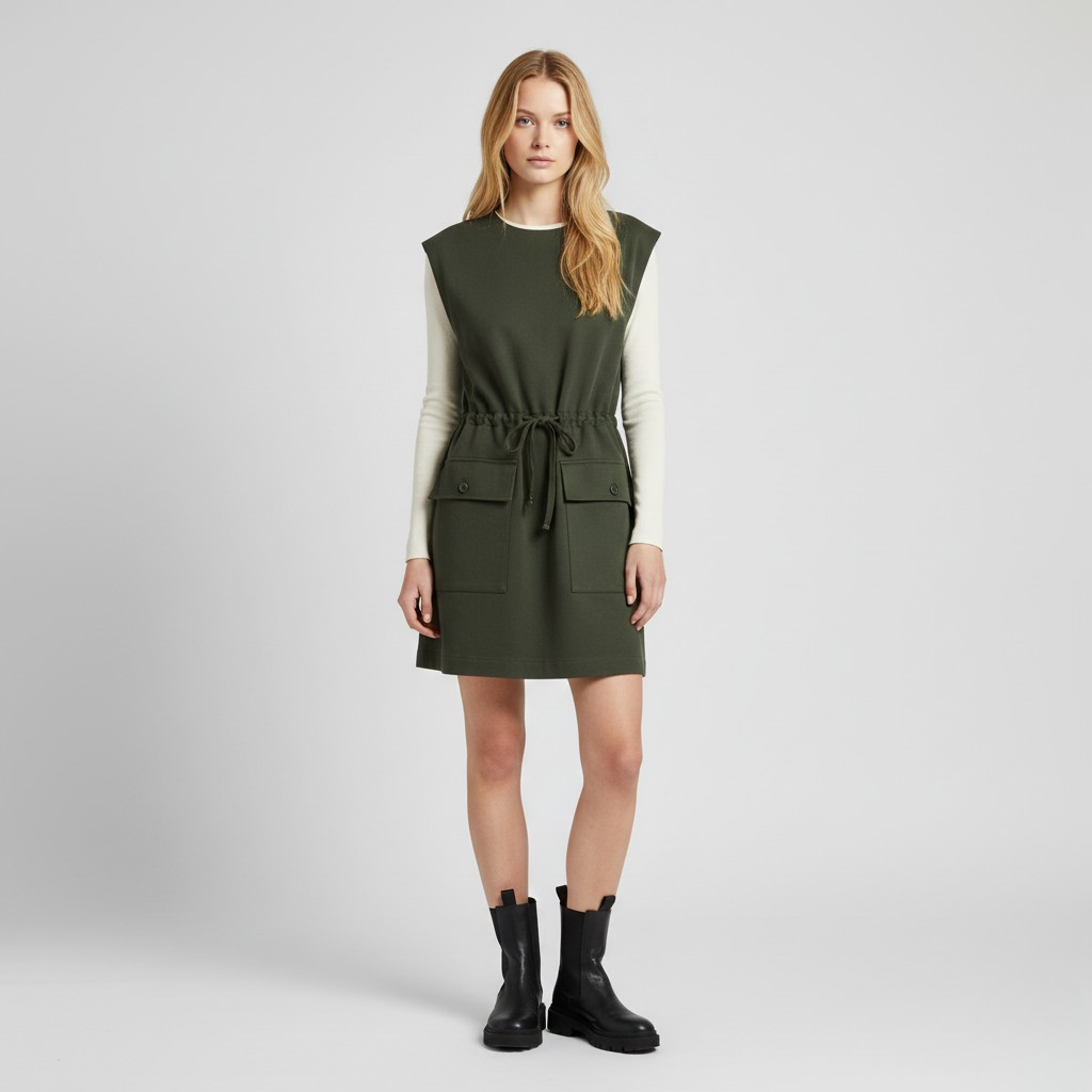 Sleeveless Utility Dress