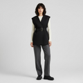 Belted Sleeveless Blazer Vest
